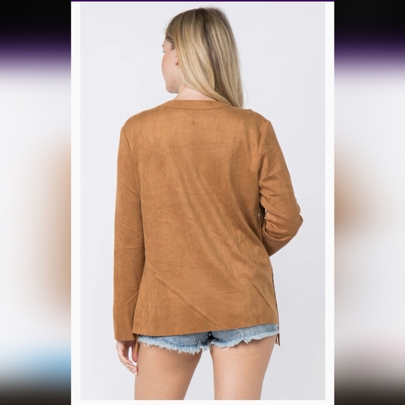 NWOT Vocal Fringed Tan Jacket_Large - Picture 3 of 10